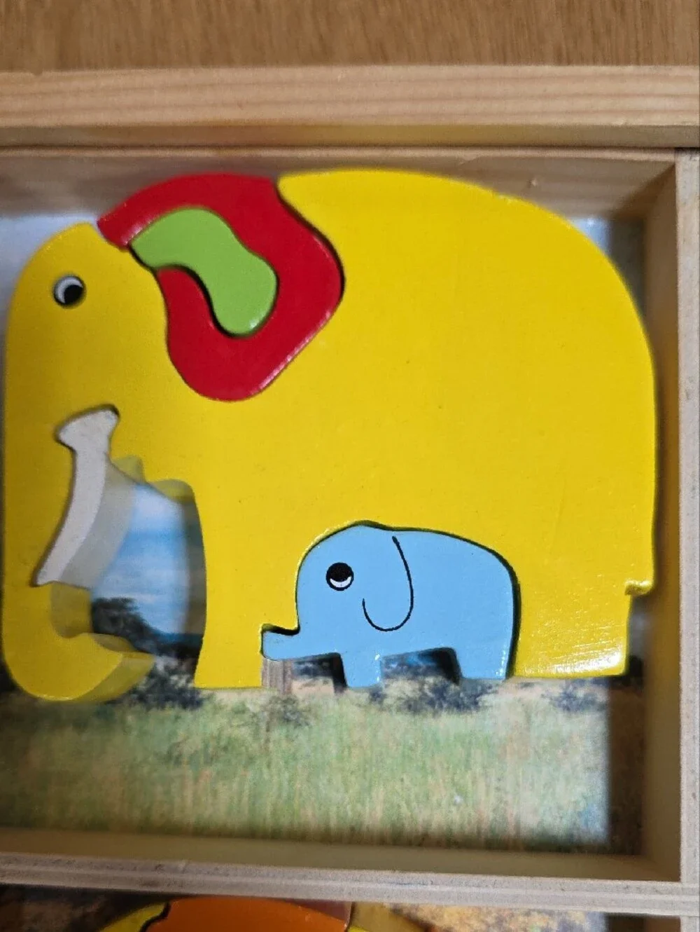 Rare Vintage Melissa and Doug 3D Chunky Wooden Puzzle Set In Box